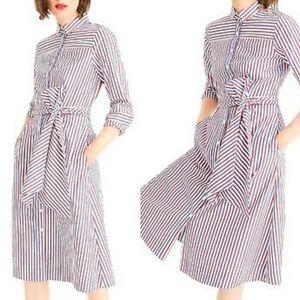 NWT J Crew shirt dress with tie waist